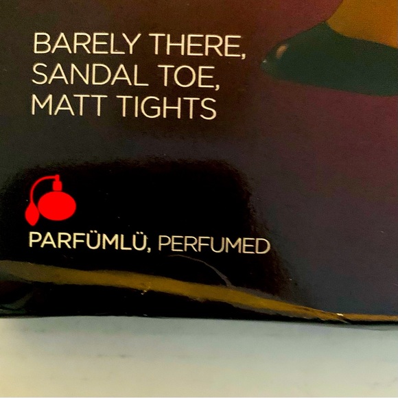 2 New packs ultra thin 5 Den & 6 Den black panthyhose tights perfumed sandal toe - Picture 2 of 4